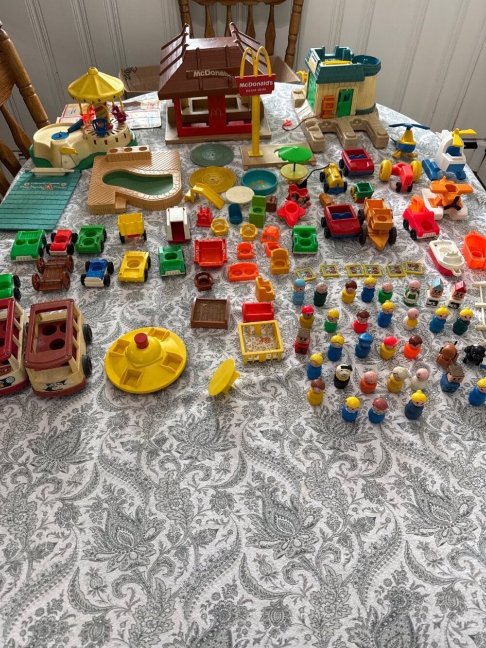 Vintage Fisher-Price Little People Playsets McDonalds Vehicles Figures Lot 100